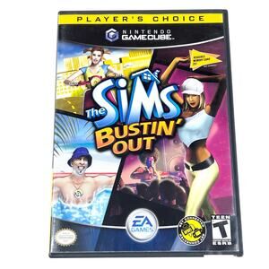 Sims Bustin' Out Nintendo GameCube 2003 Complete Case Manual Disc Video Game